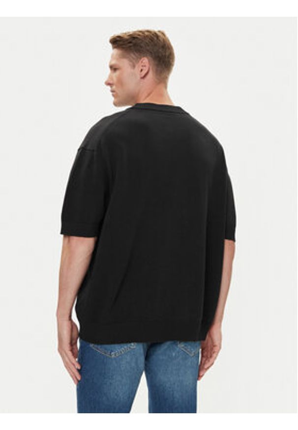 Hugo - HUGO Sweter San Carson-CP 50543765 Czarny Relaxed Fit. Kolor: czarny. Materiał: bawełna
