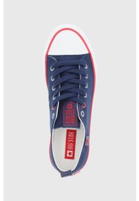 Big-Star - Big Star Tenisówki damskie kolor granatowy. Nosek buta: okrągły. Zapięcie: sznurówki. Kolor: niebieski. Materiał: guma