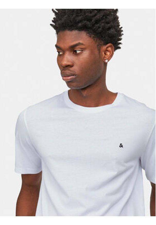 Jack & Jones T-Shirt Paulos 12245087 Biały Standard Fit. Kolor: biały. Materiał: bawełna
