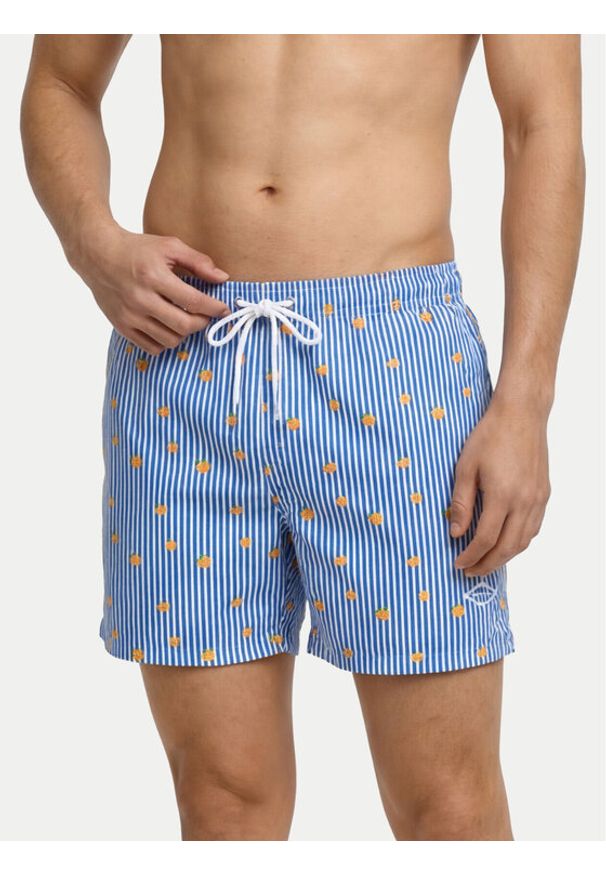 Jack & Jones Szorty kąpielowe Maui Breeze 12291425 Niebieski Regular Fit. Kolor: niebieski. Materiał: syntetyk