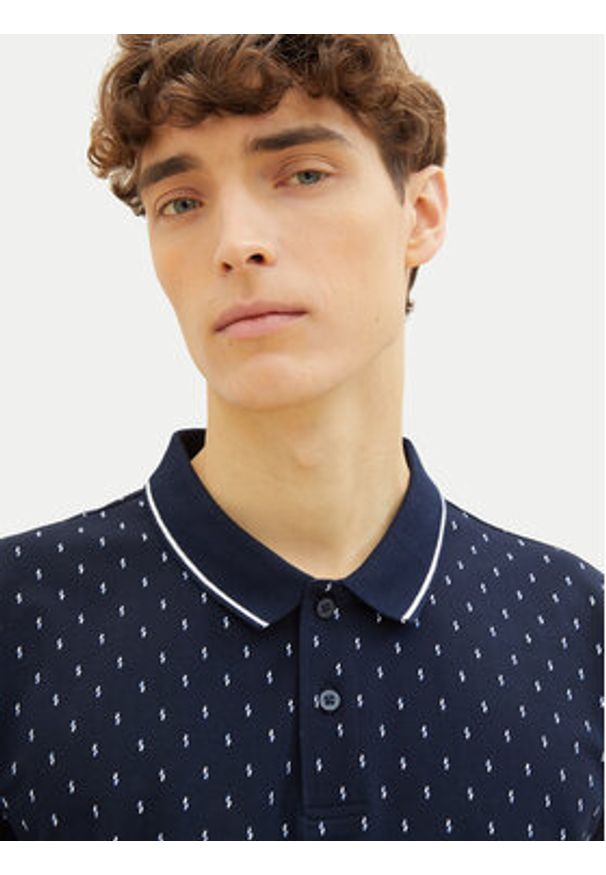 Tom Tailor Denim Polo 1040465 Granatowy Regular Fit. Typ kołnierza: polo. Kolor: niebieski. Materiał: bawełna