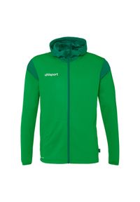UHLSPORT - Dziecięca bluza dresowa z kapturem Uhlsport Squad 27. Okazja: na uczelnię. Kolor: zielony, niebieski, wielokolorowy. Materiał: dresówka. Styl: sportowy #1
