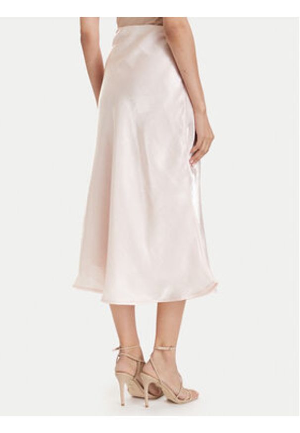 Maryley Spódnica midi 26EB704/37RO Różowy jasny Regular Fit. Kolor: różowy. Materiał: syntetyk