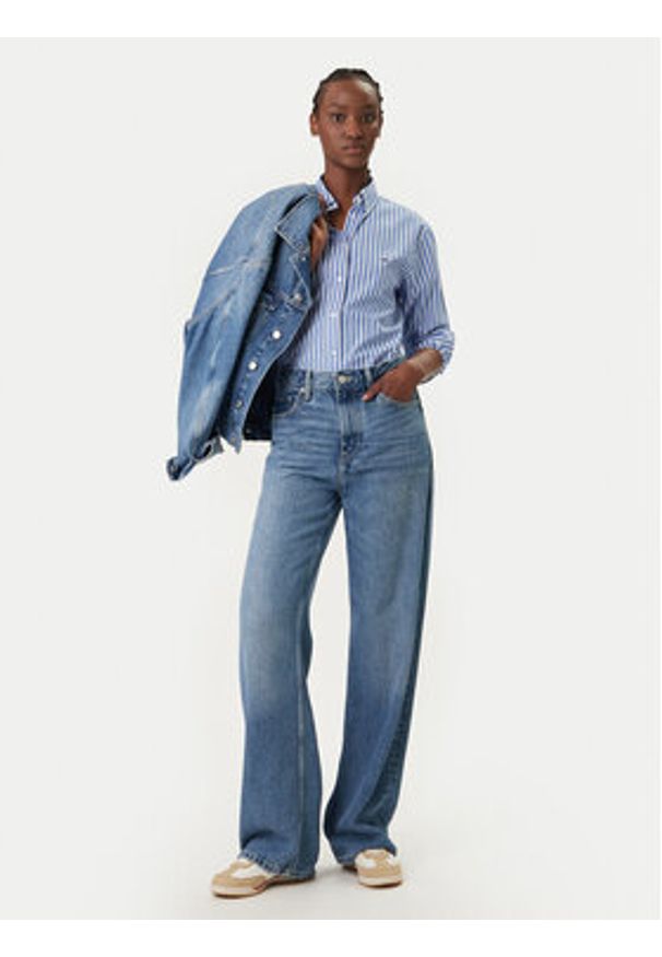 Tommy Jeans Koszula DW0DW22211 Niebieski Regular Fit. Kolor: niebieski. Materiał: bawełna