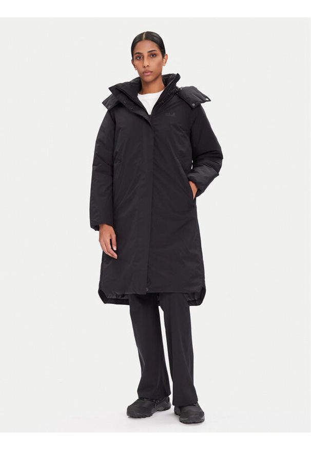 Jack Wolfskin Płaszcz zimowy Frost Haven A65090 Czarny Regular Fit. Kolor: czarny. Materiał: syntetyk. Sezon: zima
