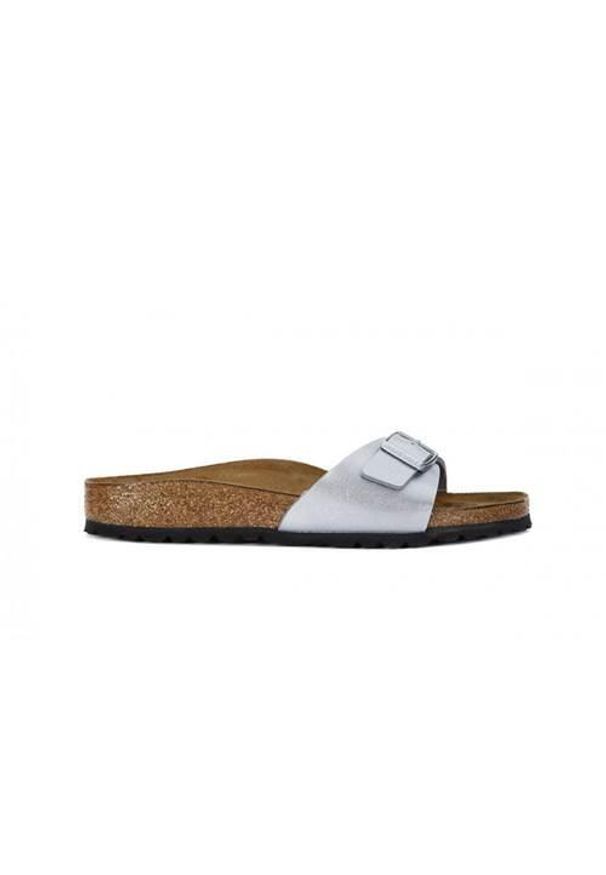 Klapki damskie Birkenstock 040413. Kolor: wielokolorowy, szary. Materiał: materiał, syntetyk