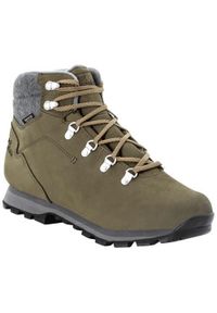 Buty do chodzenia męskie Jack Wolfskin Thunder Bay Texapore Mid. Wysokość cholewki: za kostkę. Zapięcie: sznurówki. Kolor: zielony. Materiał: zamsz, tkanina. Szerokość cholewki: normalna. Sport: turystyka piesza #1