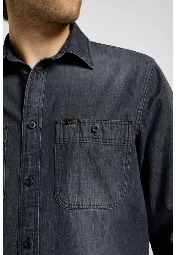 Lee - MESKA KOSZULA LEE WORKER SHIRT 2.0 GRANITE WASH 112355651