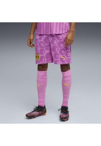 Puma - Męskie szorty KIDSUPER × BORUSSIA DORTMUND PUMA Mauve Pop Faster Yellow Pink. Kolor: różowy. Sezon: lato. Sport: fitness
