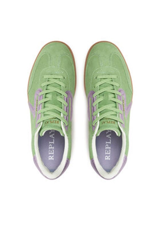 Replay - REPLAY Sneakersy GWZ6O .000.C0004L Zielony. Kolor: zielony. Materiał: skóra