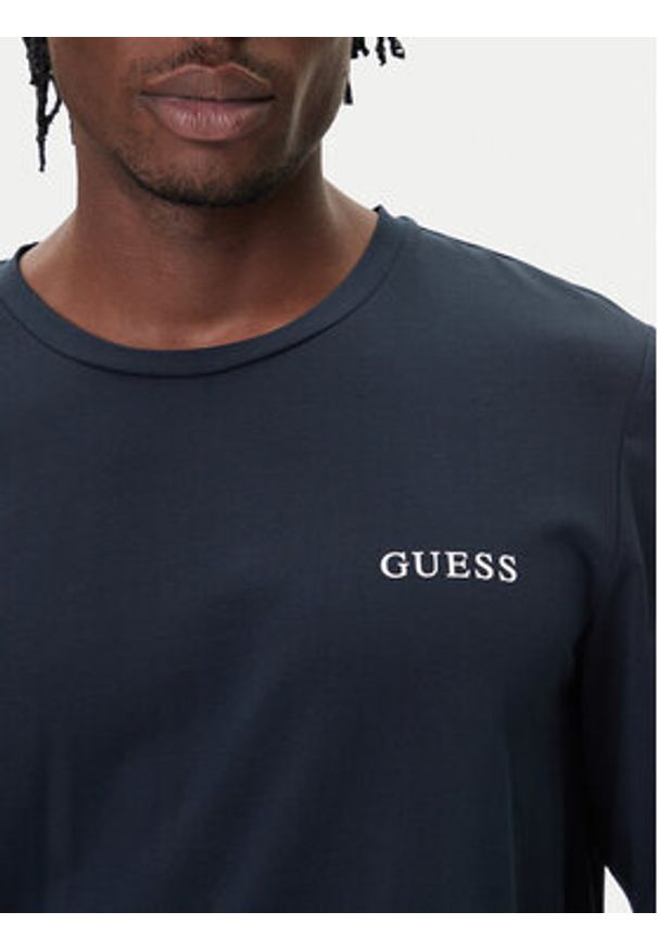 Guess Piżama U5BX00 K0400 Granatowy Regular Fit. Kolor: niebieski. Materiał: bawełna