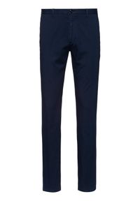 Hugo Spodnie materiałowe Glen203D 50430451 Granatowy Slim Fit. Kolor: niebieski. Materiał: bawełna