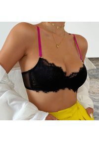 Intica - Biustonosz koronkowy z fiszbinami do codziennego noszenia i na specjalne okazje Tillie. Kolor: różowy. Materiał: koronka. Rodzaj stanika: biustonosz z fiszbinami. Wzór: koronka #11