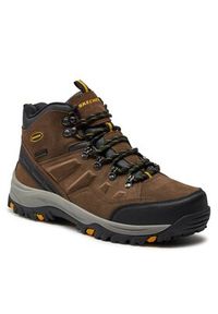 skechers - Skechers Trapery Pelmo 64869/KHK Brązowy. Kolor: brązowy. Materiał: zamsz, skóra #4