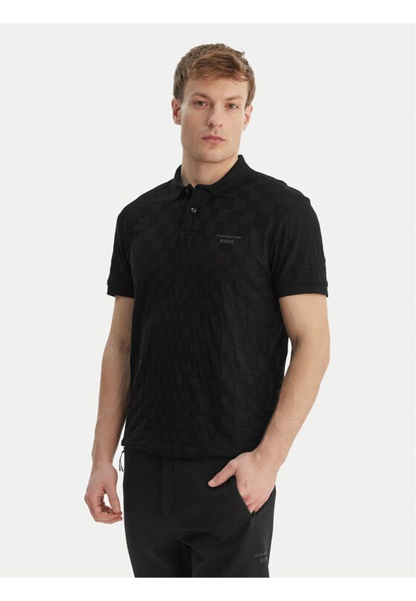 BOSS Polo PS Spirit 70 50559802 Czarny Regular Fit. Typ kołnierza: polo. Kolor: czarny. Materiał: bawełna