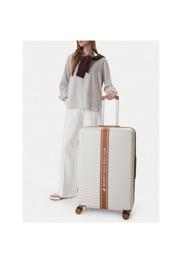 Walizka duża Beverly Hills Polo Club. Kolor: beżowy
