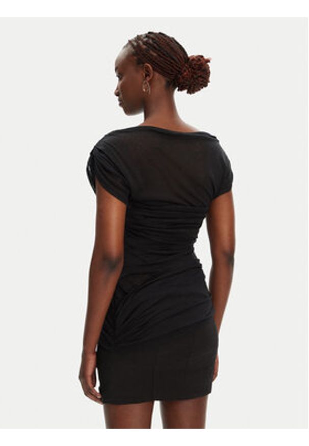 Pinko - PINKO Sukienka koktajlowa Discoland 104872 A2GF Czarny Slim Fit. Kolor: czarny. Materiał: wiskoza. Styl: wizytowy