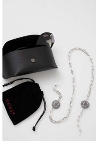 Guess okulary przeciwsłoneczne damskie kolor czarny. Kształt: okrągłe. Kolor: czarny #3