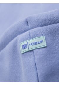 Ombre Clothing - Dresowa bluza unisex z kapturem i kieszeniami – lawendowa V9 OU-SNBC-0105 - XL/XXL. Okazja: na co dzień. Typ kołnierza: kaptur. Kolor: fioletowy. Materiał: dresówka. Wzór: aplikacja. Styl: casual #13