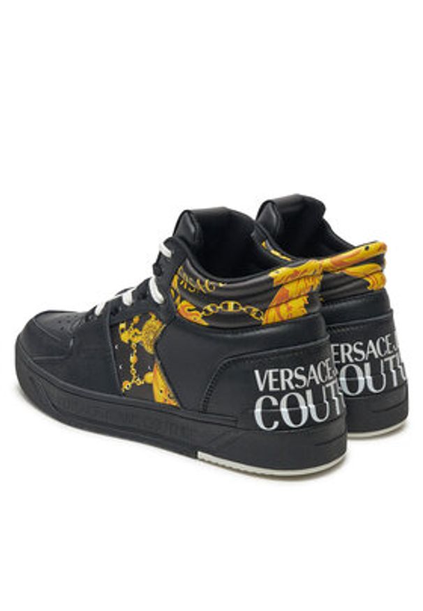 Versace Jeans Couture Sneakersy 77YA3SJ7 Czarny. Kolor: czarny. Materiał: skóra
