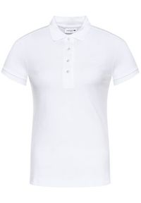 Lacoste Polo PF5462 Biały Slim Fit. Typ kołnierza: polo. Kolor: biały. Materiał: bawełna