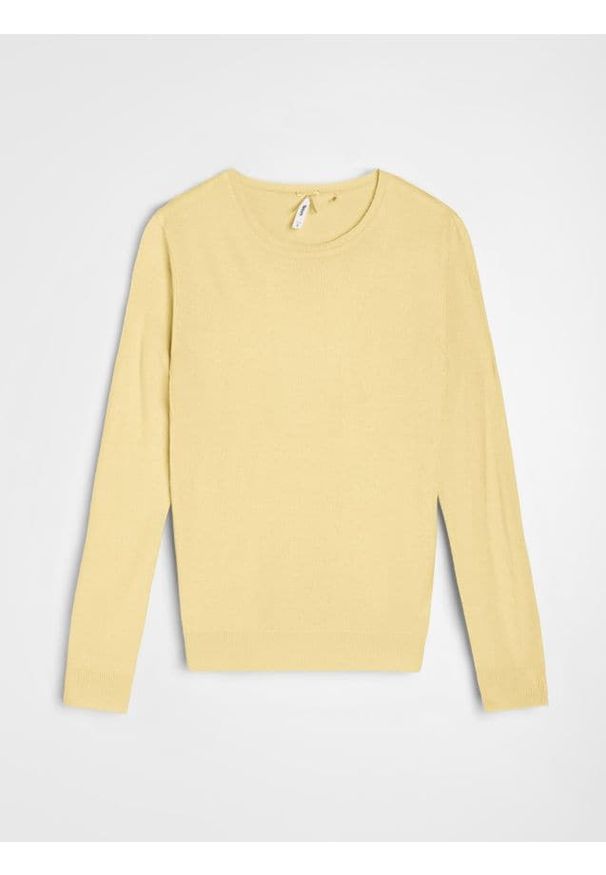 Sinsay - Lekki sweter basic - żółty. Kolor: żółty