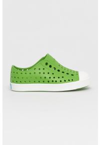 Native - Tenisówki dziecięce Jefferson. Nosek buta: okrągły. Zapięcie: bez zapięcia. Kolor: zielony. Materiał: syntetyk, materiał, guma #1
