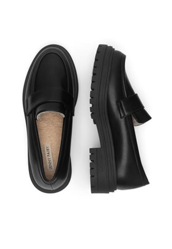 Jenny - JENNY Loafersy WS5195-43 Czarny. Kolor: czarny. Materiał: skóra