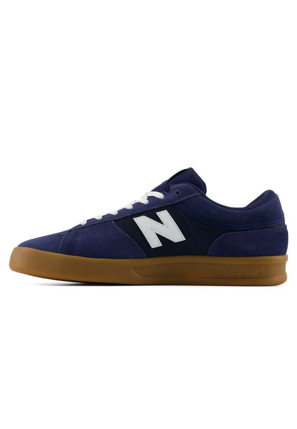 Buty unisex New Balance Numeric UN430NVG – granatowe. Kolor: niebieski. Materiał: dresówka, skóra. Szerokość cholewki: normalna. Sport: skateboard