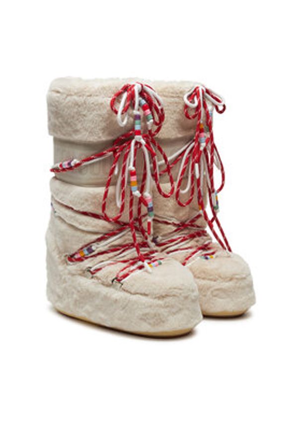 Moon Boot Śniegowce 80D1408990 Beżowy. Kolor: beżowy. Materiał: materiał