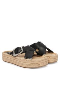 Calvin Klein Espadryle Flatf Espadrill Cross Lth Hdw HW0HW02892 Czarny. Kolor: czarny. Materiał: skóra #3