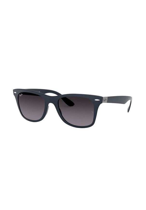 Ray-Ban - Okulary. Kształt: prostokątne. Kolor: niebieski
