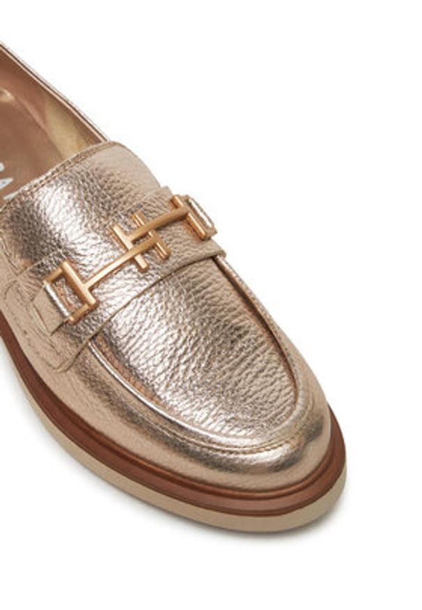 Hispanitas Loafersy HV254066 Złoty. Kolor: złoty. Materiał: skóra