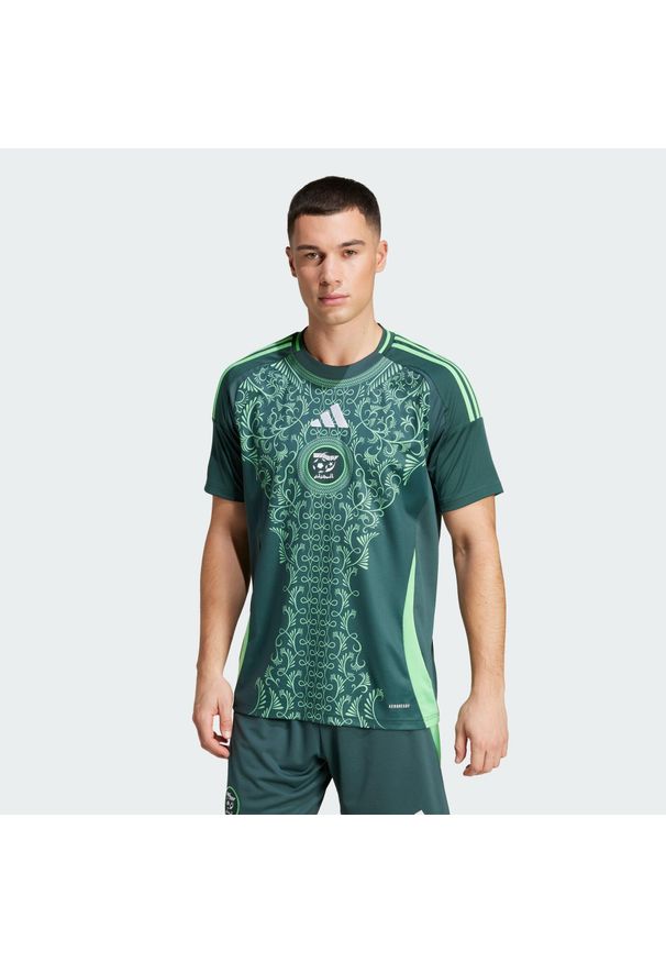 Adidas - Koszulka Algeria 24 Away. Kolor: zielony. Sport: piłka nożna