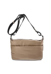 Beżowa Torebka Damska Na Ramię Pepe Moll. Kolor: beżowy. Wzór: aplikacja. Materiał: skórzane. Styl: casual, elegancki, klasyczny. Rodzaj torebki: na ramię #2