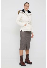 Pepe Jeans kurtka puchowa Alisa damska kolor beżowy zimowa. Kolor: beżowy. Materiał: puch. Sezon: zima #3