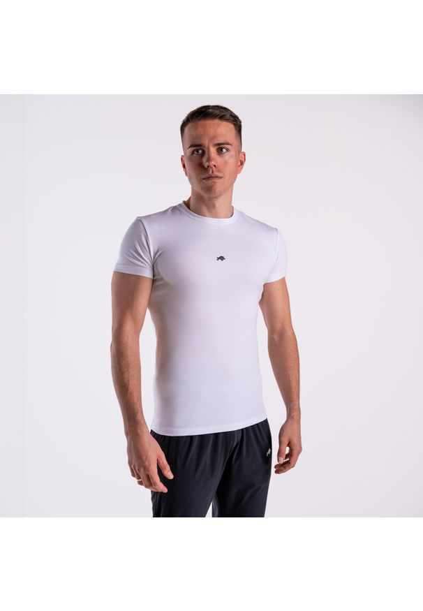 Koszulka slim basic DZIK® biała. Kolor: biały