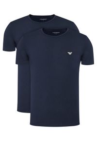 Emporio Armani Underwear Komplet 2 t-shirtów EM000391 AF14132 MB143 Granatowy Regular Fit. Kolor: niebieski. Materiał: bawełna
