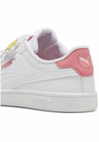 Puma - Dziecięce sneakersy PUMA Smash 3.0 Badges PUMA White Passionfruit Pink. Kolor: biały, wielokolorowy, różowy