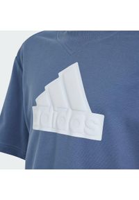 Adidas - Future Icons Logo Piqué Tee. Kolor: szary, wielokolorowy, niebieski. Sport: fitness