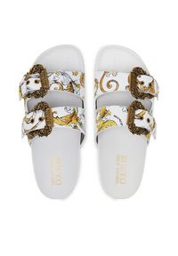 Versace Jeans Couture Klapki 78VA3SM1 ZS366 G03 Biały. Kolor: biały. Materiał: skóra #4