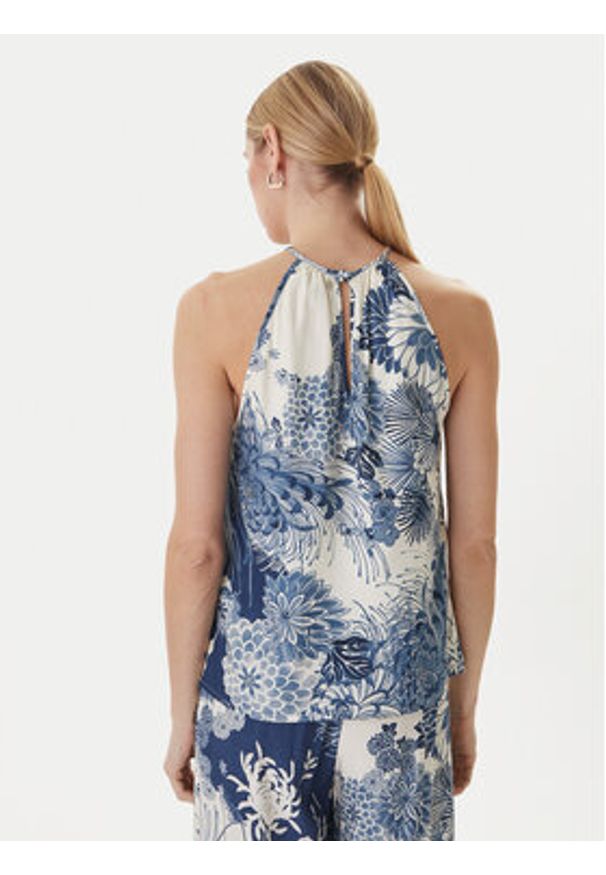 Guess Top W6GHA2 W2463 Niebieski Regular Fit. Kolor: niebieski. Materiał: wiskoza