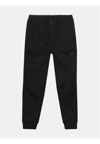4f - 4F Spodnie dresowe 4FJWSS24TTROM588 Czarny Regular Fit. Kolor: czarny. Materiał: bawełna