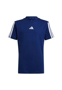 Adidas - Koszulka Essentials Kids. Kolor: biały, niebieski, wielokolorowy. Materiał: bawełna #2