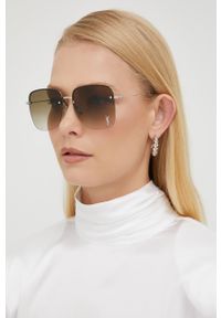 SAINT LAURENT - Saint Laurent okulary przeciwsłoneczne damskie kolor srebrny. Kolor: srebrny #1