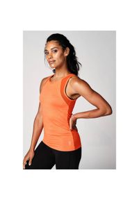 Koszulka sportowa damska STRONG ID Knit Tank. Kolor: pomarańczowy. Materiał: poliester. Długość rękawa: na ramiączkach. Sport: fitness