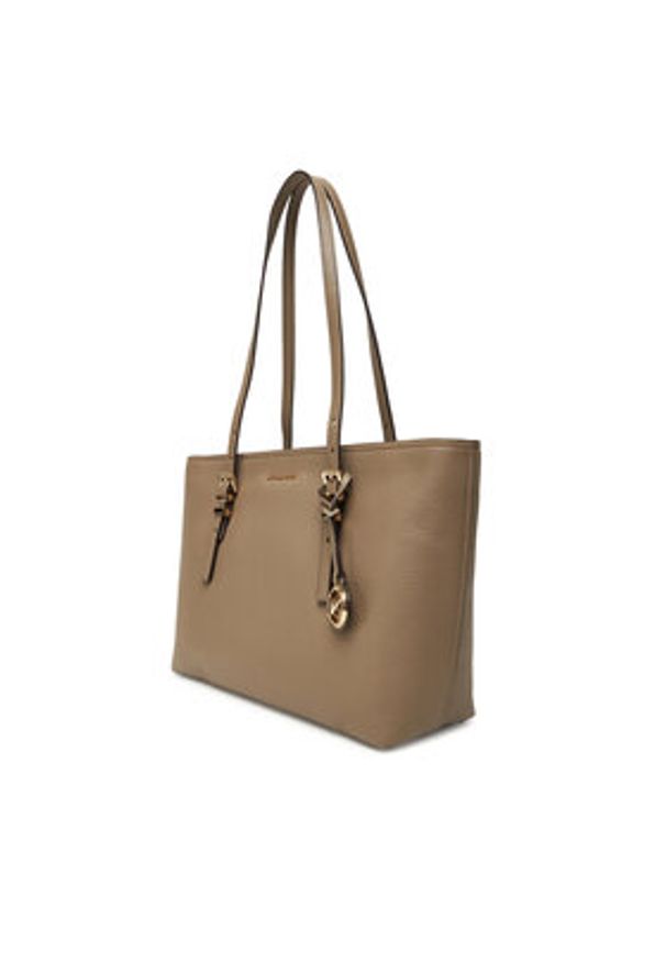 MICHAEL Michael Kors Torebka Quinn 30T5GQNT2L Beżowy. Kolor: beżowy. Materiał: skórzane