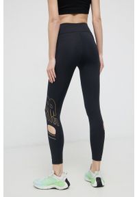 New Balance Spodnie damskie kolor czarny gładkie. Kolor: czarny. Materiał: materiał, dzianina. Wzór: gładki #2