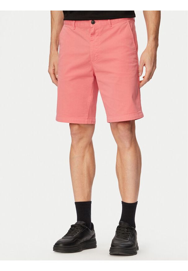 BOSS Szorty materiałowe 50536723 Czerwony jasny Slim Fit. Kolor: czerwony. Materiał: bawełna