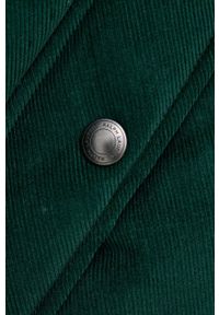 Polo Ralph Lauren kurtka sztruksowa puchowa kolor zielony zimowa. Typ kołnierza: polo. Kolor: zielony. Materiał: puch, sztruks. Sezon: zima #3